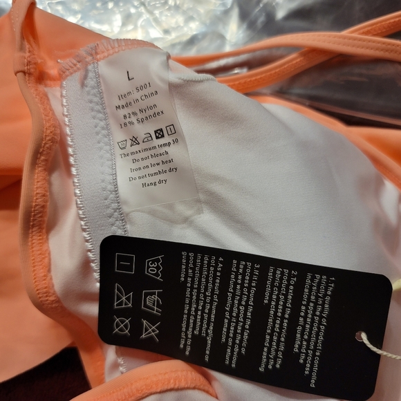 NWT ELEGANT FLOWING FLOUNCE TOP HIGH WAISTED SWIM BATHING SUIT LARGE BIKINI - Picture 10 of 12